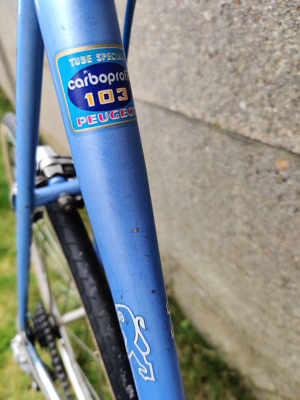 Thumbnail: Prachtige blauwe Peugeot vintage koersfiets 1984