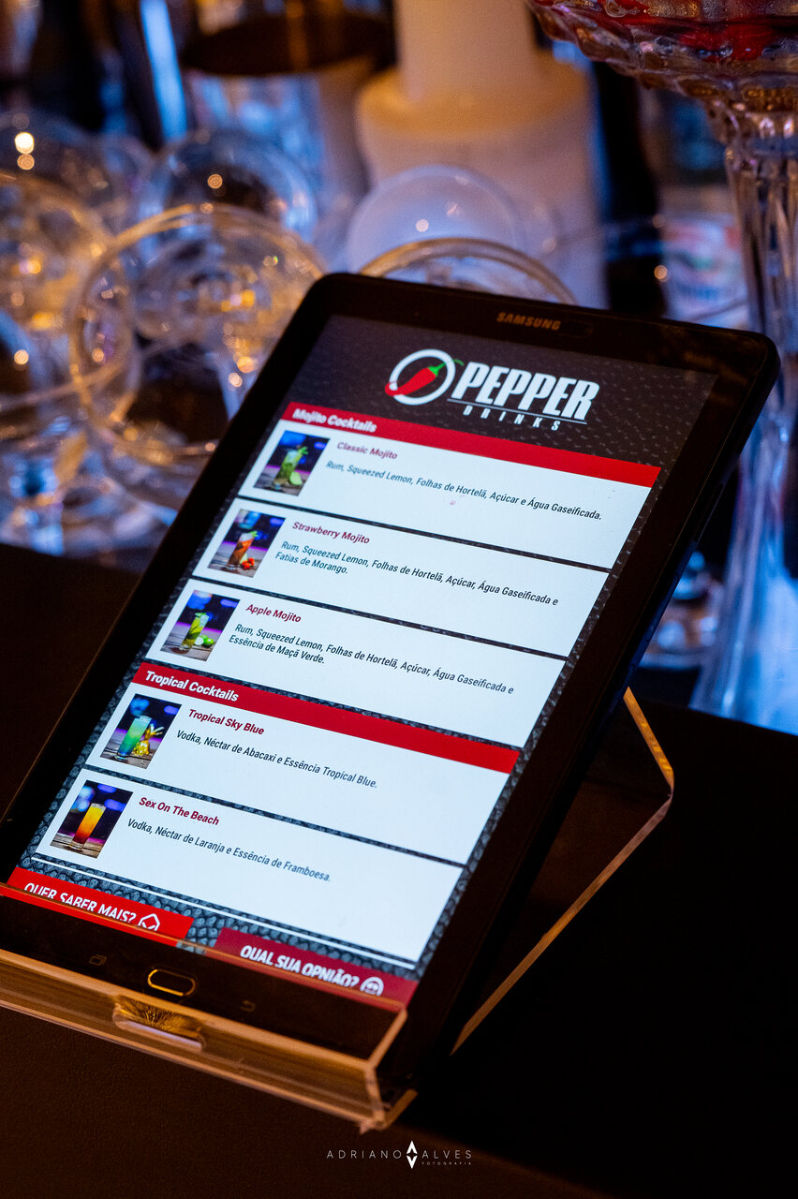 Cardápio digital de drinks da Pepper Drinks – opções de drinks clássicos, autorais e sem álcool para bar completo em eventos, casamentos e festas corporativas em São Bernardo do Campo
