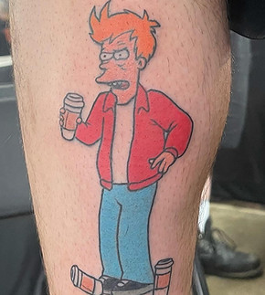 Cartoon tattoo by mike