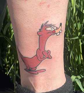 Cartoon tattoo by mike
