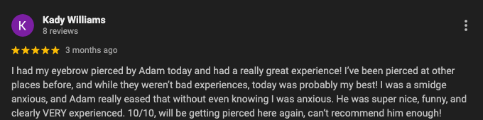 Review of Adam the piercer
