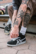 Tattoos on a skater