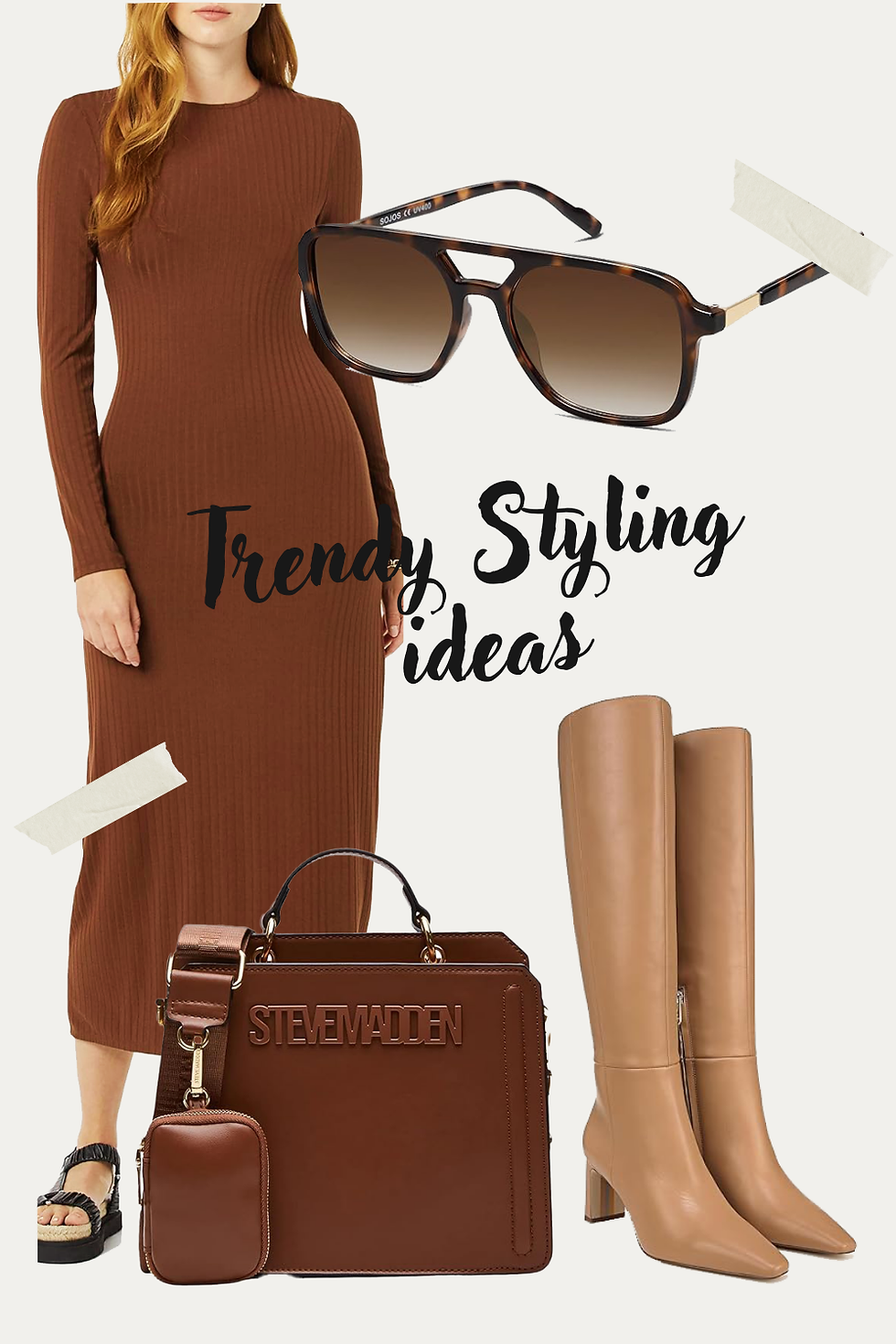 Black and Beige Modern Aesthetic Inspirational Photo Collage Pinterest Pin