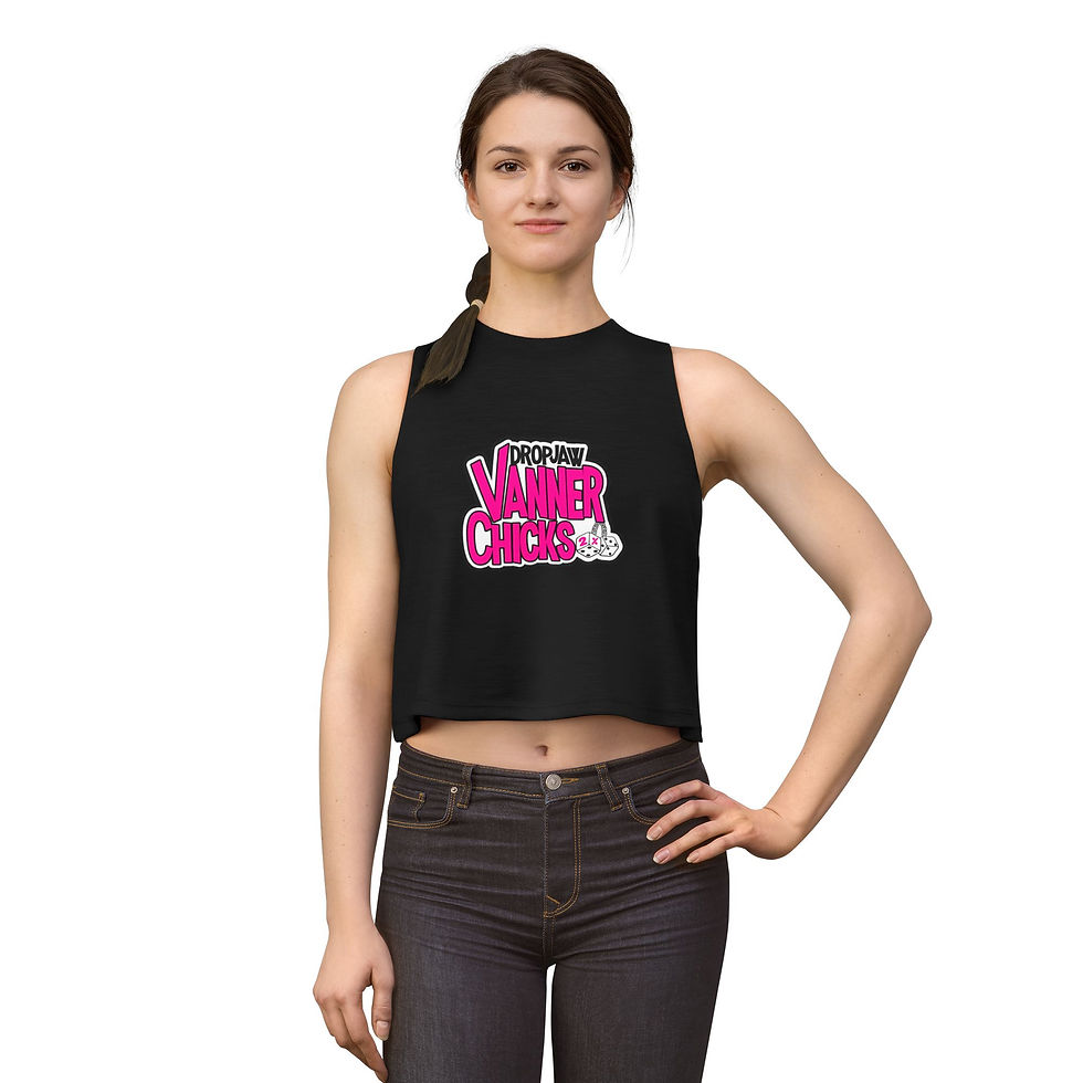 Thumbnail: Crop Top - DropJaw Vanner Chicks *Pink Logo*