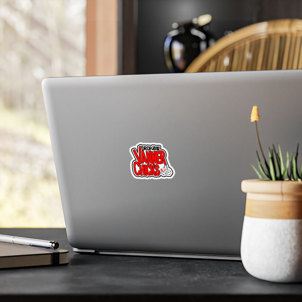Thumbnail: Kiss-Cut Vinyl Decals - DropJaw Vans - Vanner Chicks *RED LOGO*