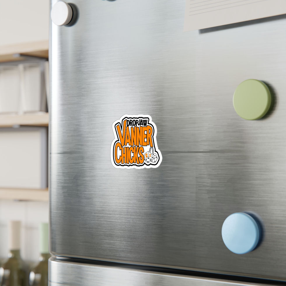 Thumbnail: DropJaw Vans - Vanner Chicks - Orange - Kiss-Cut Vinyl Decals