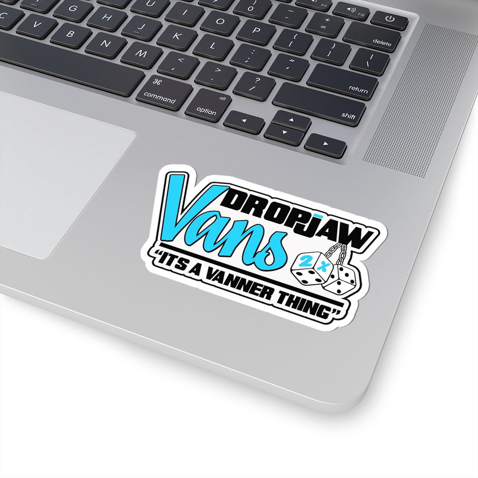 Thumbnail: Kiss-Cut Decal DropJaw Vans Sticker "It's a Vanner Thing" - *CAROLINA BLUE LOGO*