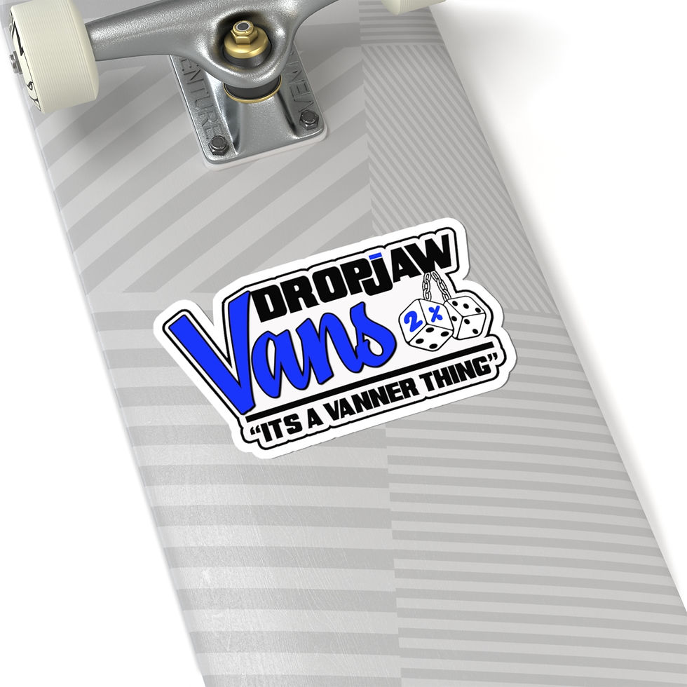 Thumbnail: Kiss-Cut Decal DropJaw Vans Sticker "It's a Vanner Thing" - *ROYAL BLUE LOGO*