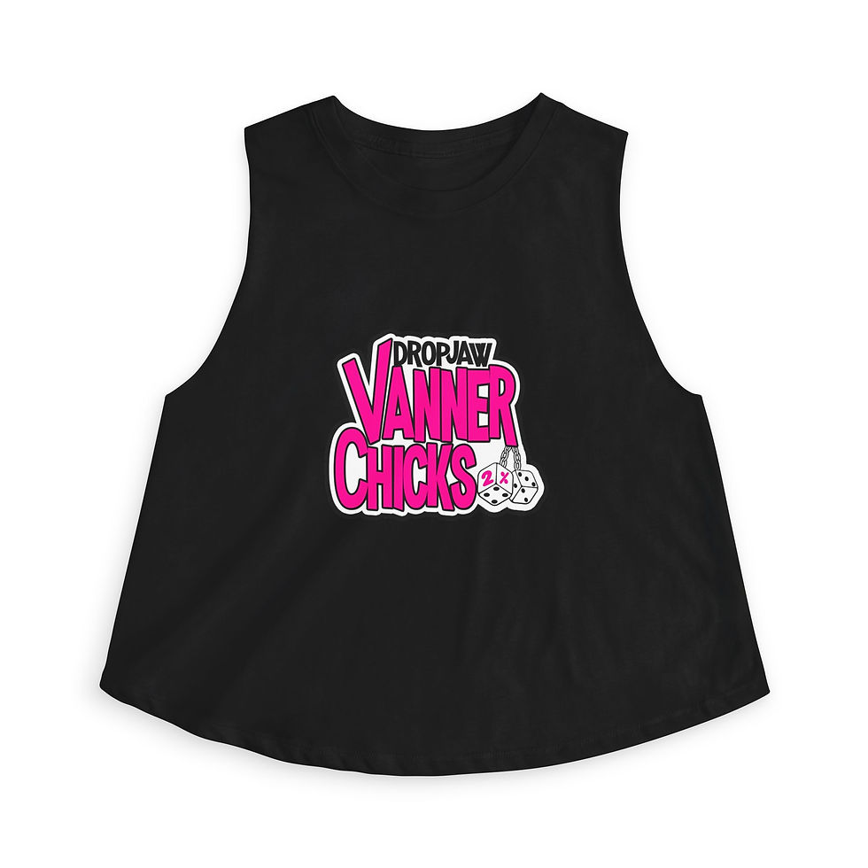 Thumbnail: Crop Top - DropJaw Vanner Chicks *Pink Logo*