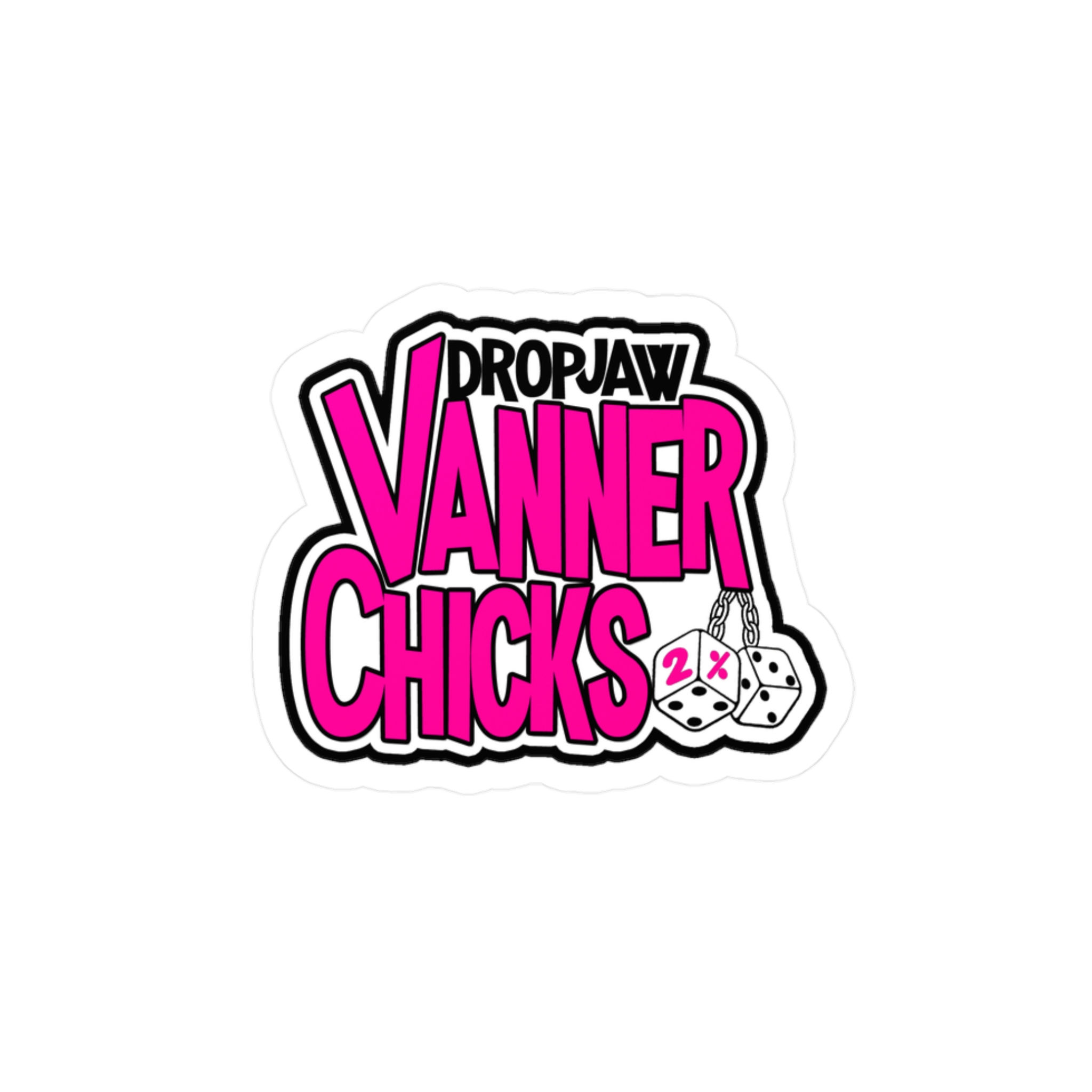 DropJaw Vans - Vanner Chicks - Pink - Kiss-Cut Vinyl Decals
