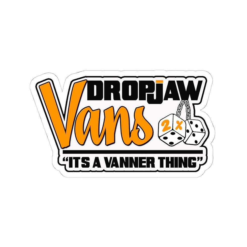 Thumbnail: Kiss-Cut Decal - DropJaw Vans Sticker "It's a Vanner Thing" - *ORANGE LOGO*