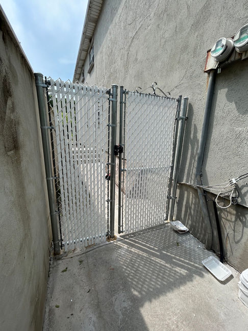 Chainlink Fence with Slats