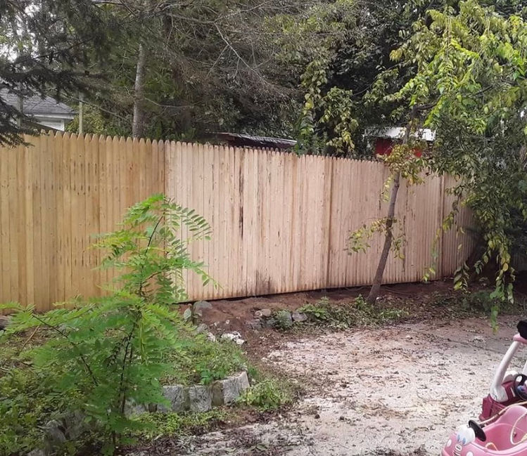 stockade wood fence