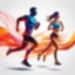 very fit man and woman running abstract graphic.jpg