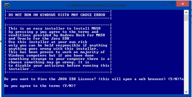 Successfully Created a MASH installer