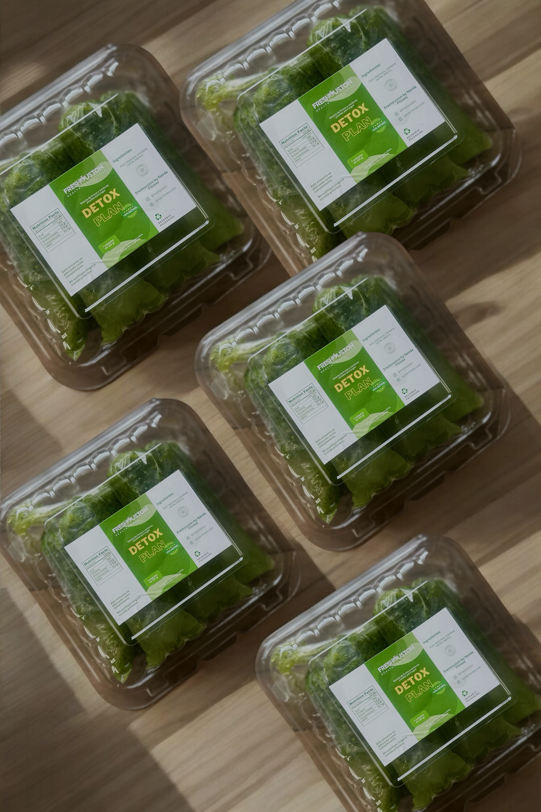 Frozen detox juice pulps x6