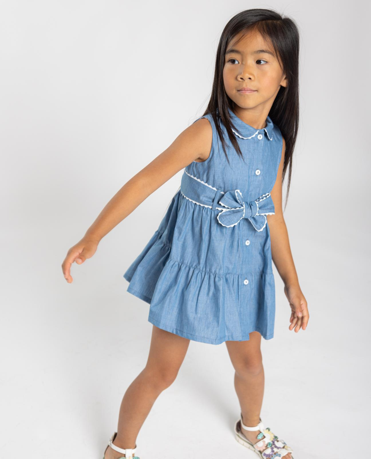 Vestido camisero fake índigo azul