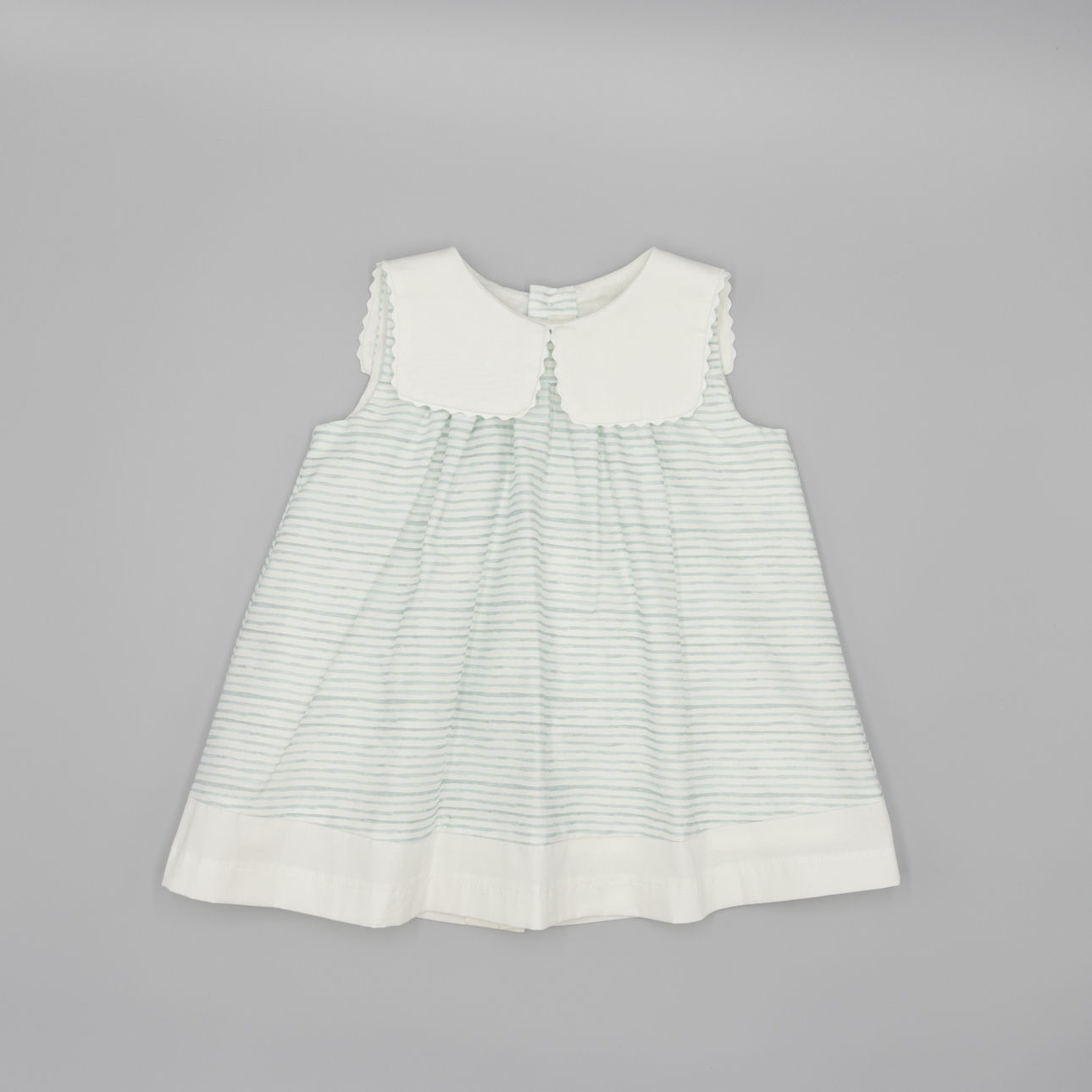 VESTIDO DE BEBÉ A RAYAS CON CUELO MARINERO