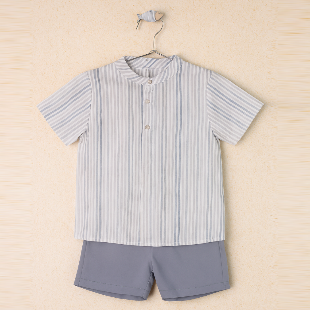CAMISA RAYAS CON SHORT