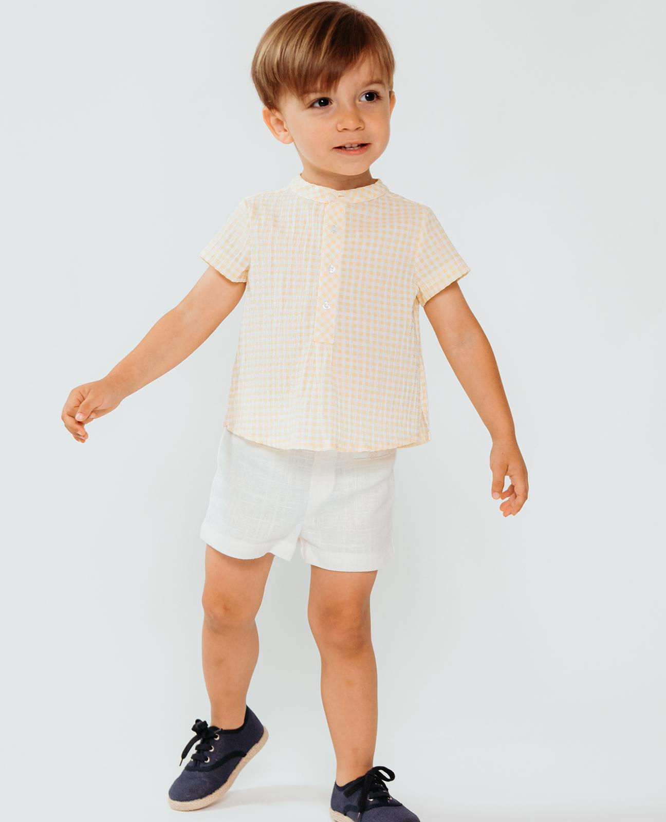 Bermuda sarga blanca