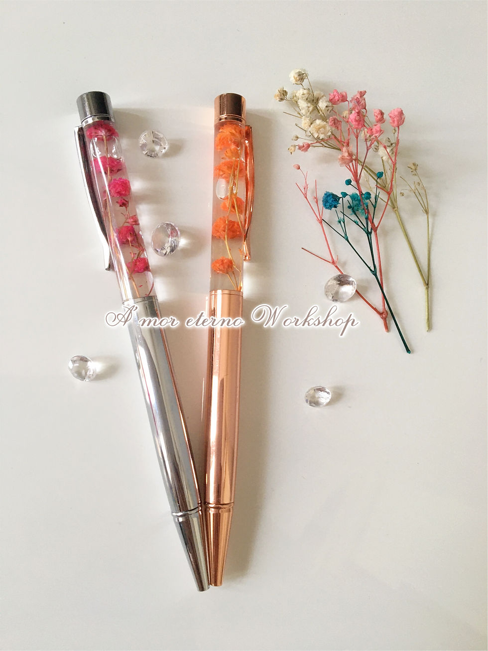 Thumbnail: Herbarium floating flower pen, Stationery pen, kids teacher gift, end of school