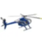 Miniaturbild: FlishRC Hubschrauber Hughes MD-500E 500 Blau GPS 910mm RTF