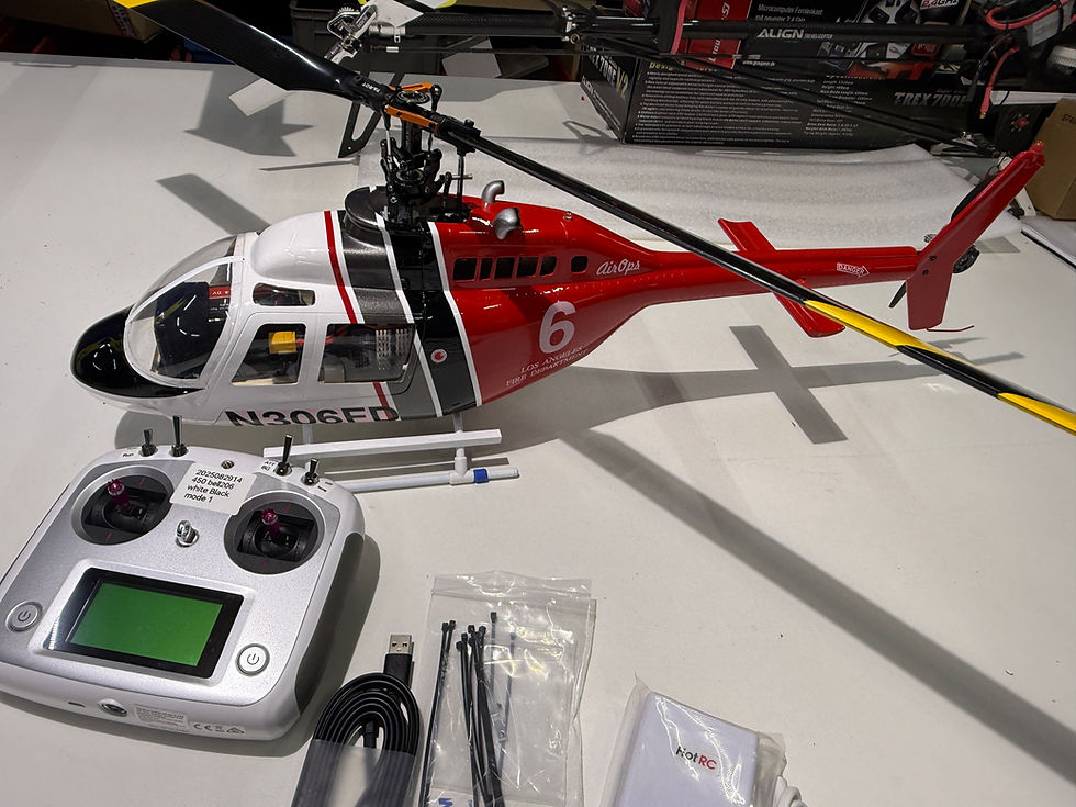 Miniaturbild: FlishRC Hubschrauber Bell 206 Jet Ranger Fire 450 GPS 720mm RTF