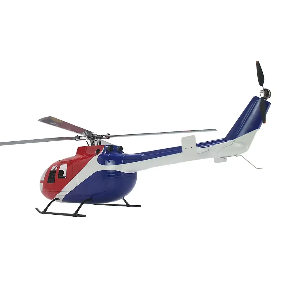 Miniaturbild: FlishRC Hubschrauber BO-105 500 Rot GPS 990mm RTF / Red Bull