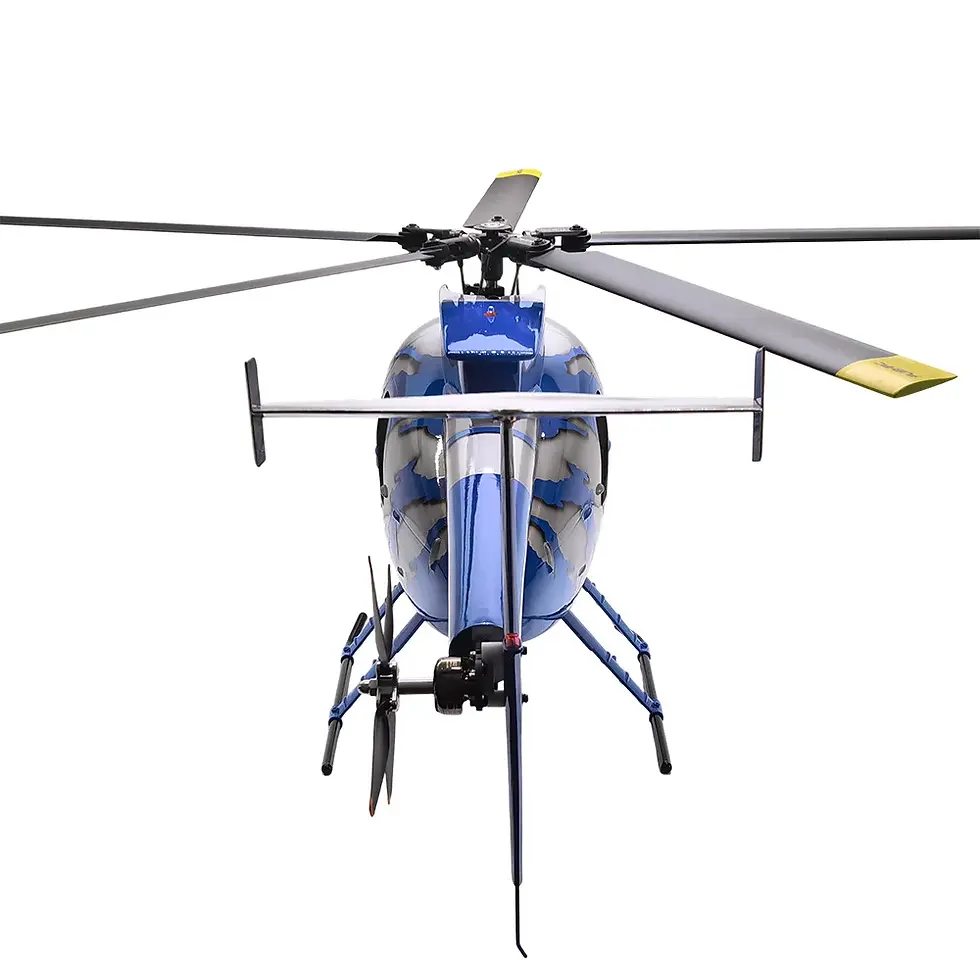 Miniaturbild: FlishRC Hubschrauber Hughes MD-500E 500 Blau GPS 910mm RTF