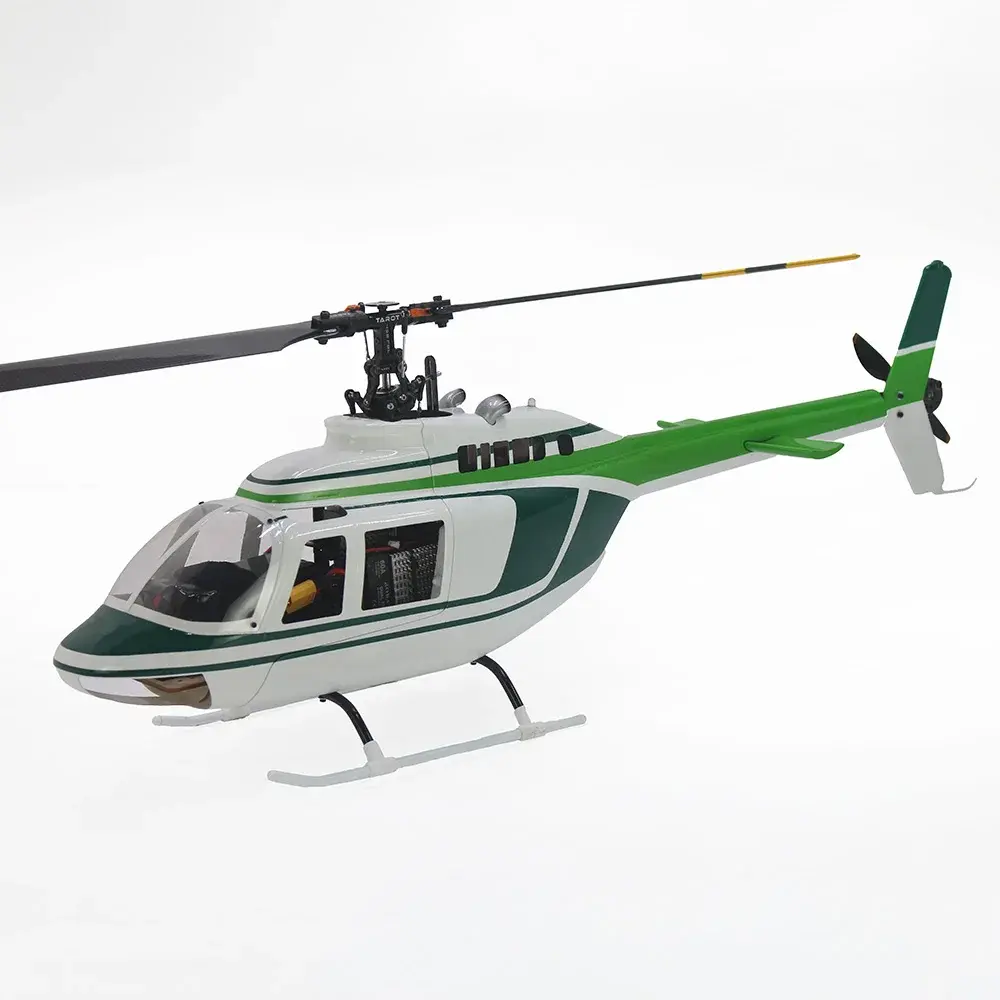 FlishRC Hubschrauber Bell 206 Jet Ranger Grün 450 GPS 720mm RTF
