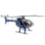 Miniaturbild: FlishRC Hubschrauber Hughes MD-500E 500 Blau GPS 910mm RTF