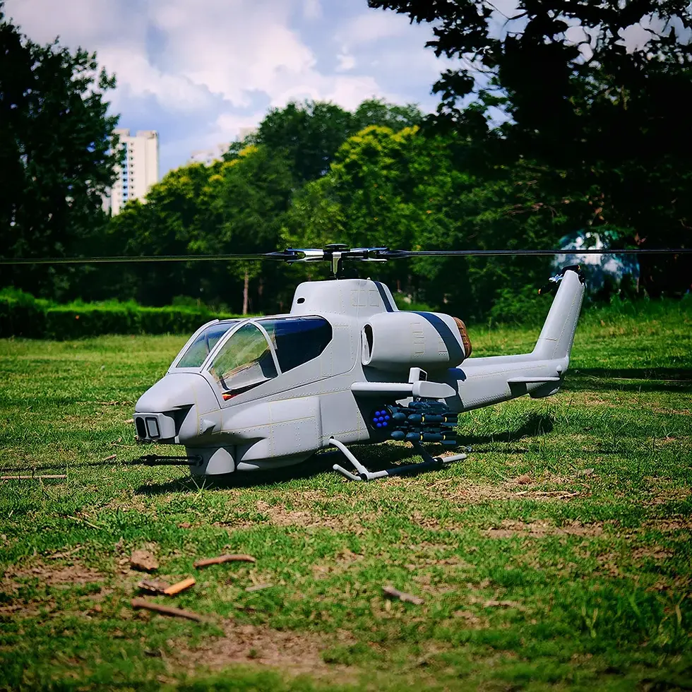Miniaturbild: FlishRC Hubschrauber AH-1 Cobra V2 500 Grau GPS 1130mm RTF