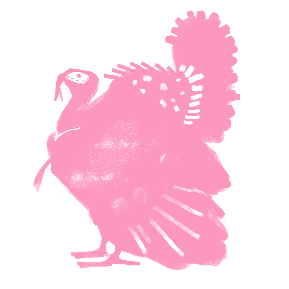 Pink Turkey Silhouette