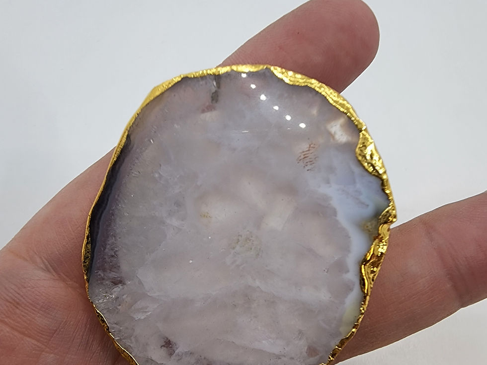 Thumbnail: Gemstone pop socket - With gold rim