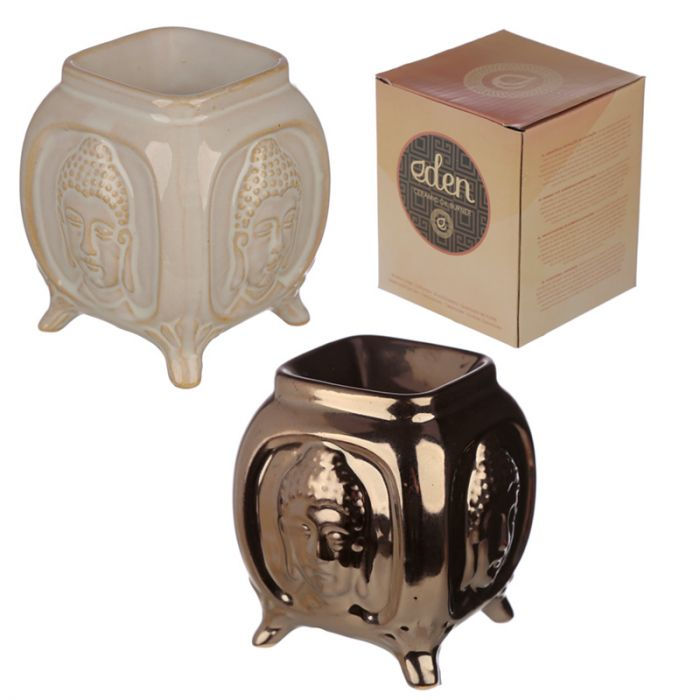 Embossed Buddha Square Ceramic Burner