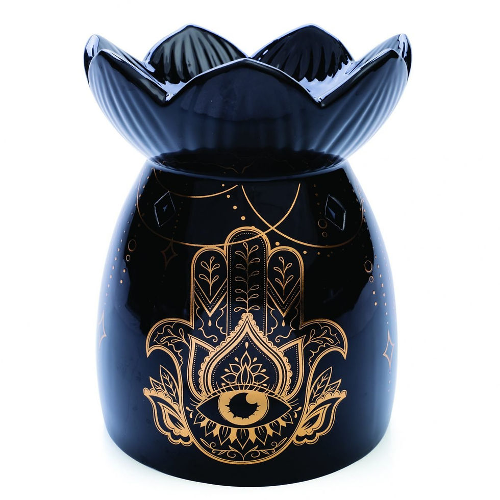 Hamsa hand large ceramic burner