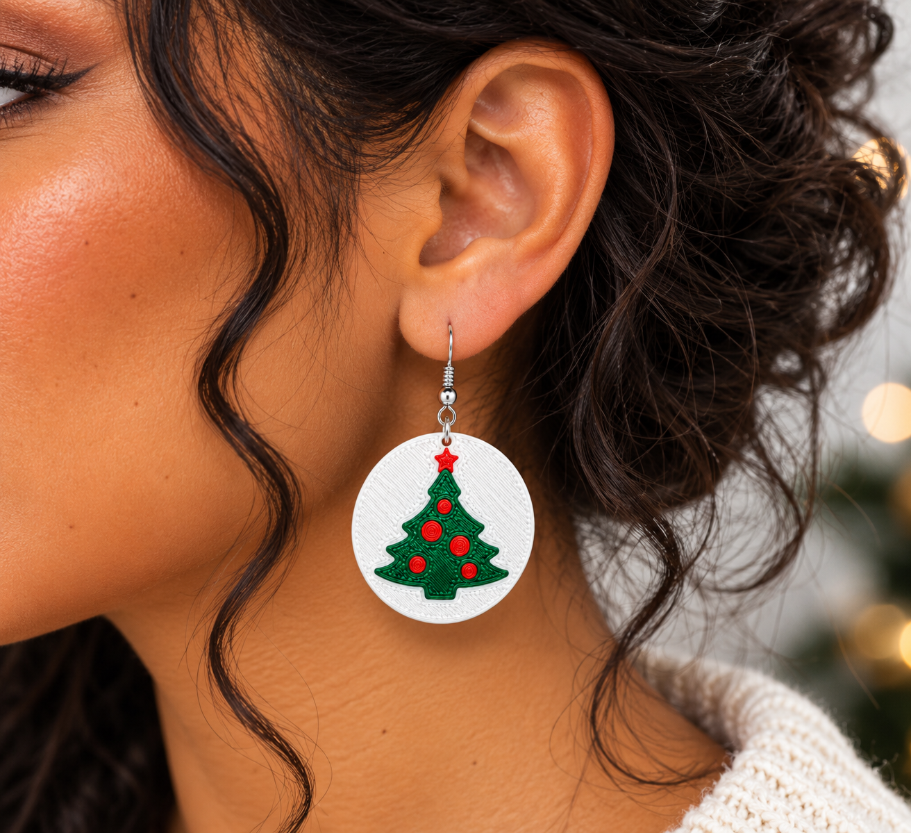 Christmas Bauble Tree Earrings