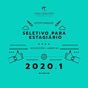 Inscrições abertas do processo seletivo para Estagiário