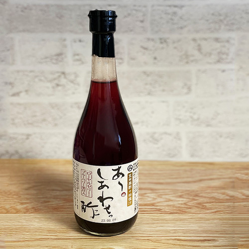 醸造酢 玄米黒酢配合 「あ〜 しあわせっ酢」 720ml | mukaiapple