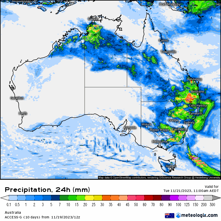 Weather in Australia in November Overview