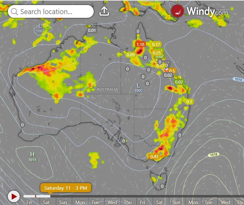 Energised Daily Forecast - Jan 11 - Wally's Weather Australia