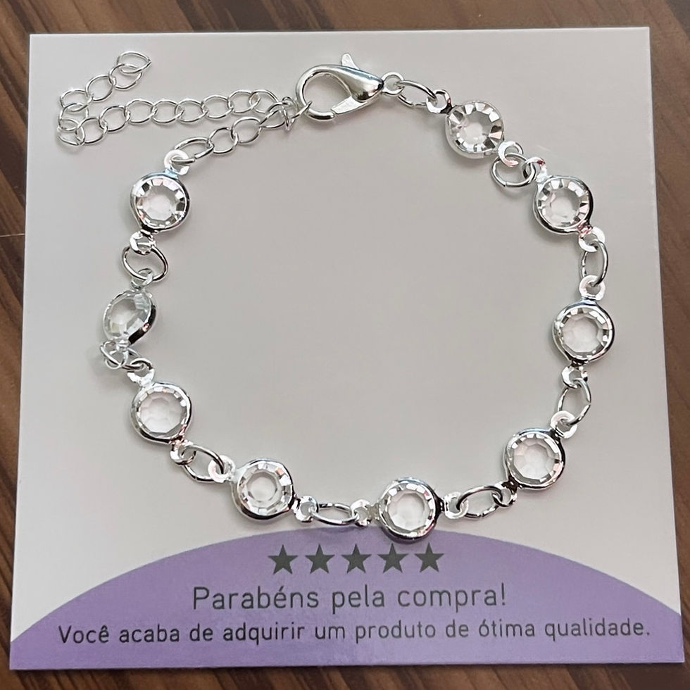 Miniatura: Kit Pulseiras Com Cristais Coloridos - Banhada