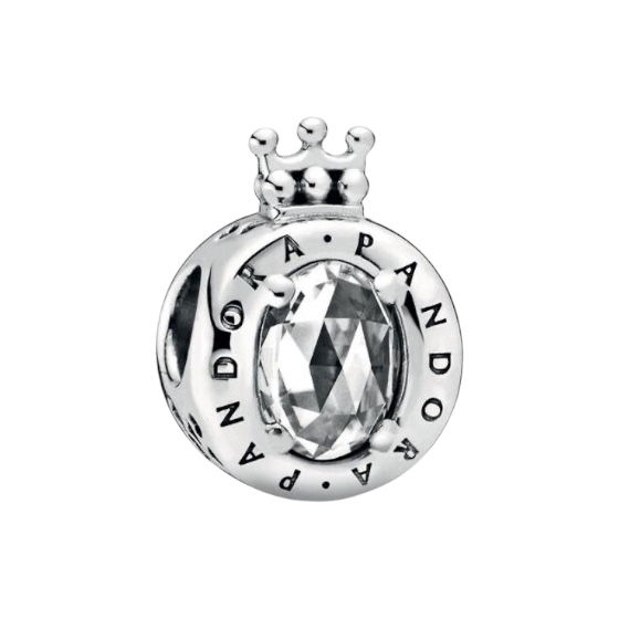 Berloque Coroa Pandora com Zircônia - Prata 925