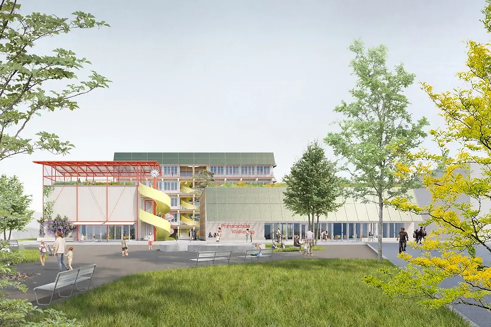 Visualisierung Schulhaus Walkeweg – Quelle: Aequipe GmbH