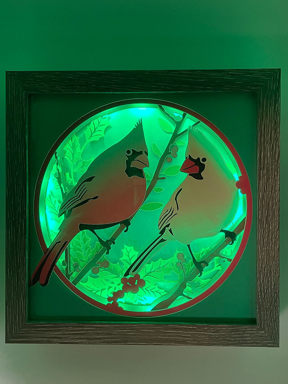 Thumbnail: Cardinal Multicolor Lighted Shadowbox
