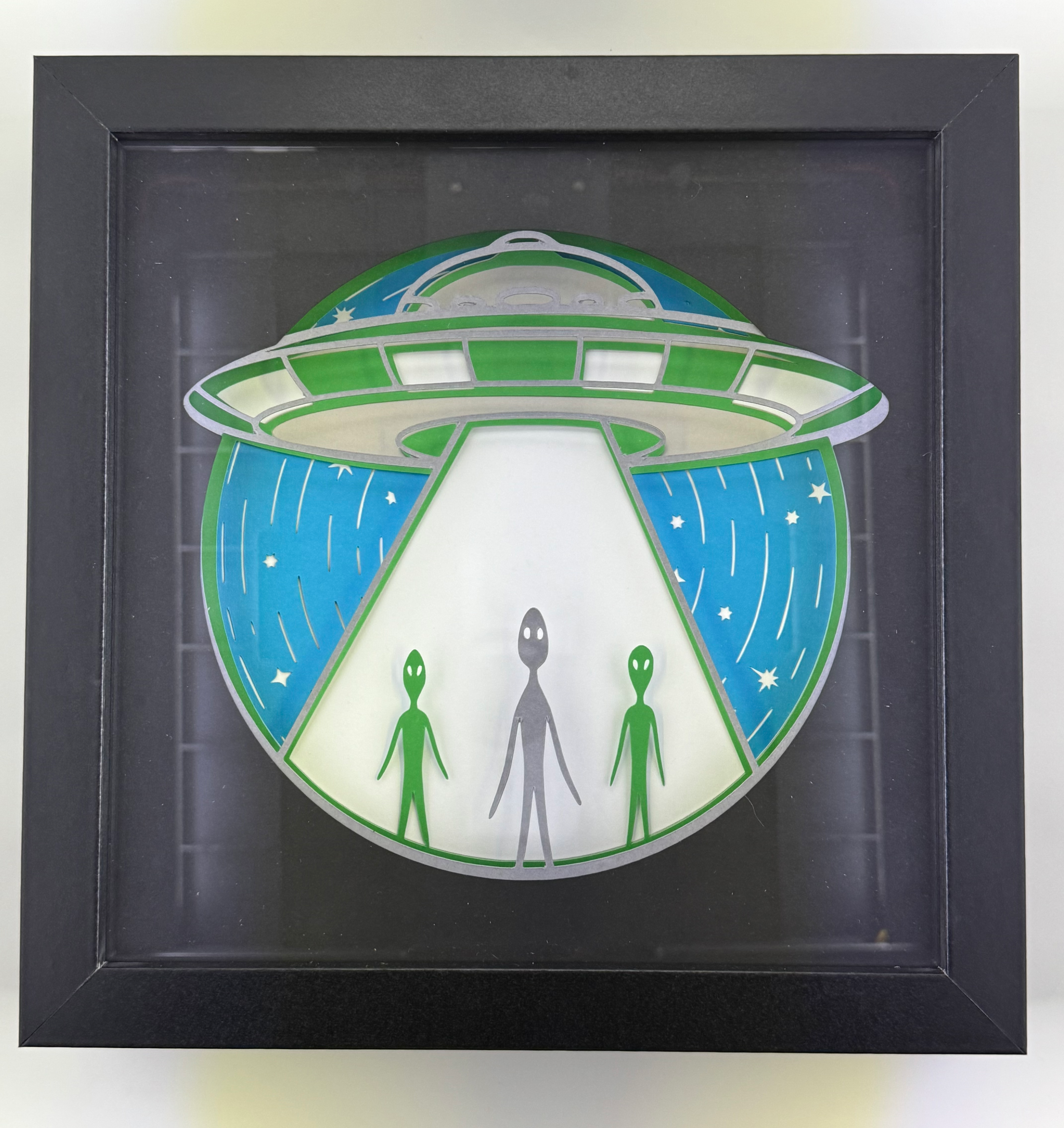 Aliens Multicolor Lighted Shadowbox