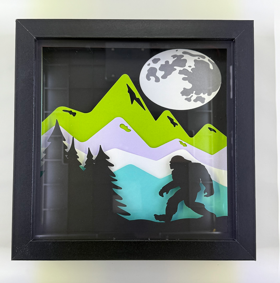 Bigfoot Multicolor Lighted Shadowbox