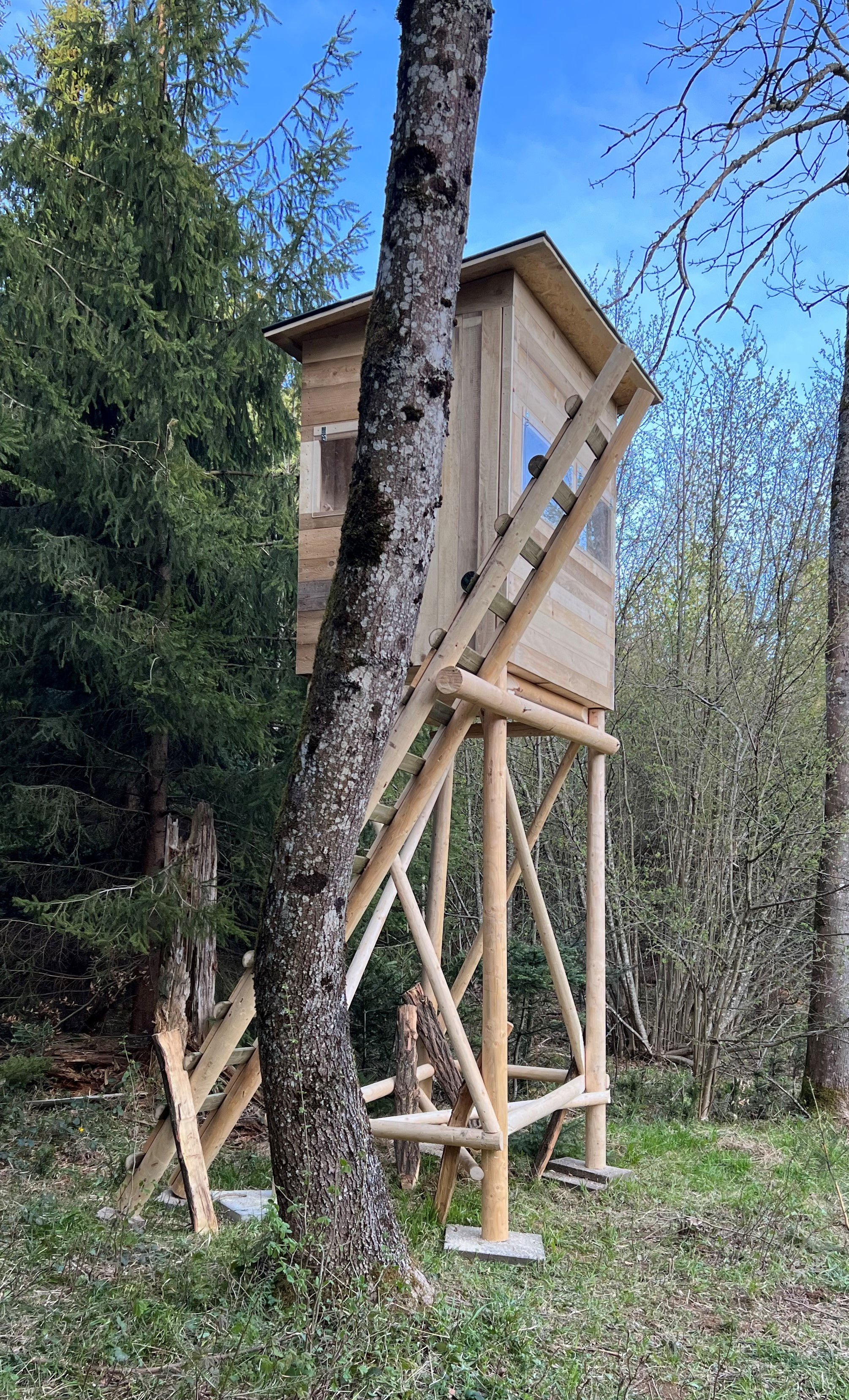 Schlafkanzel Nut/Kamm mit Bock