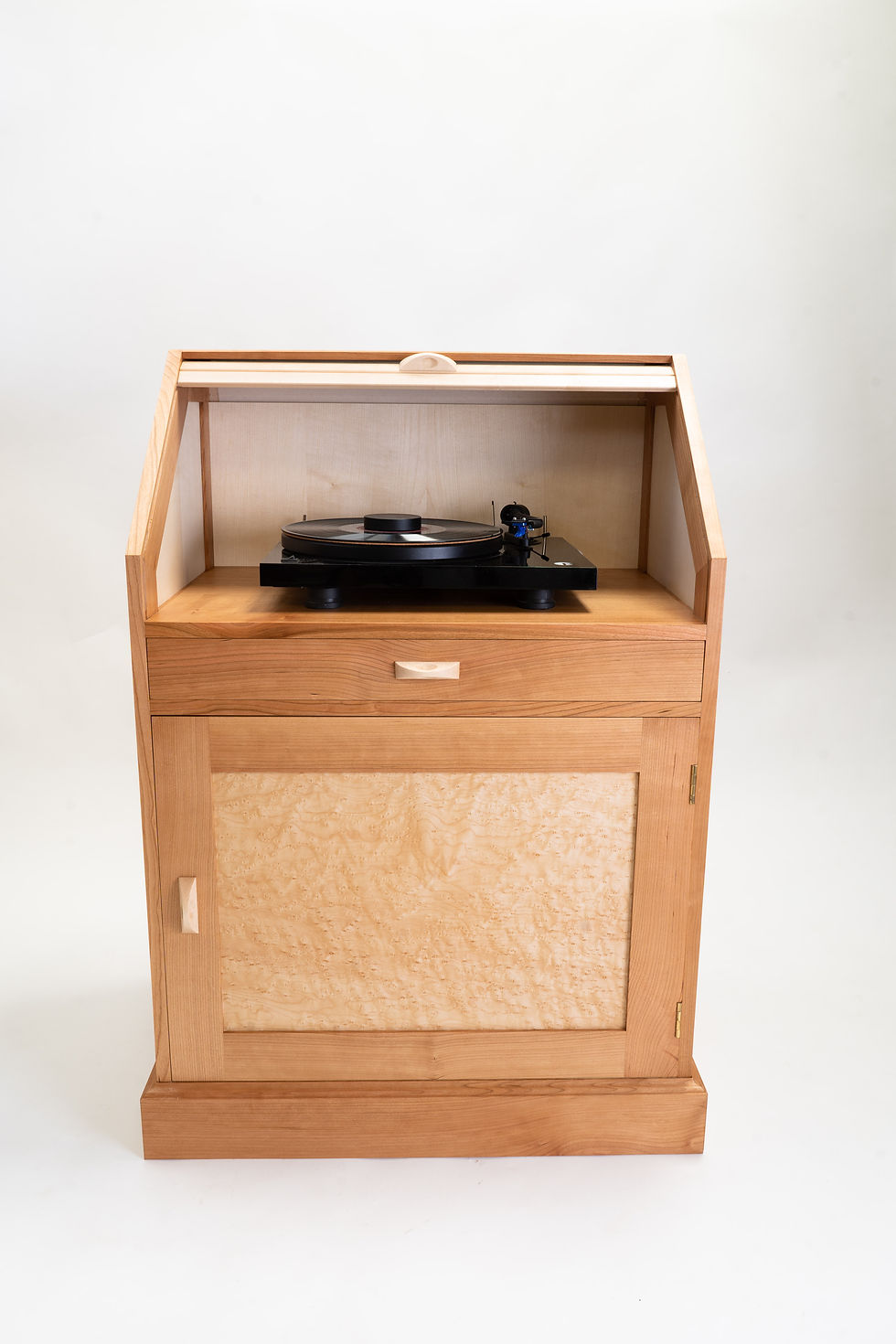 Thumbnail: Bespoke HiFi Cabinet in Cherry and Birseye Maple