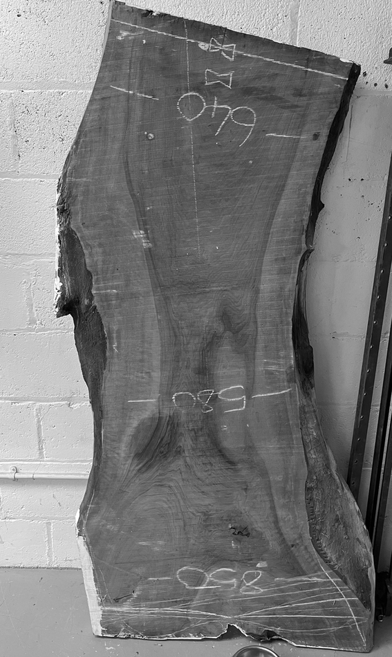 Large piece of english walnut used as top of office desk